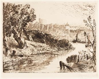 FRANCIS SEYMOUR HADEN Two etchings.